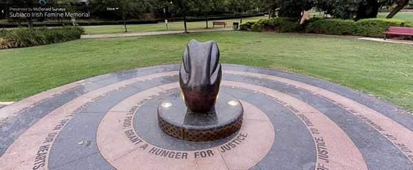 Irish famine Memorial Western Australia